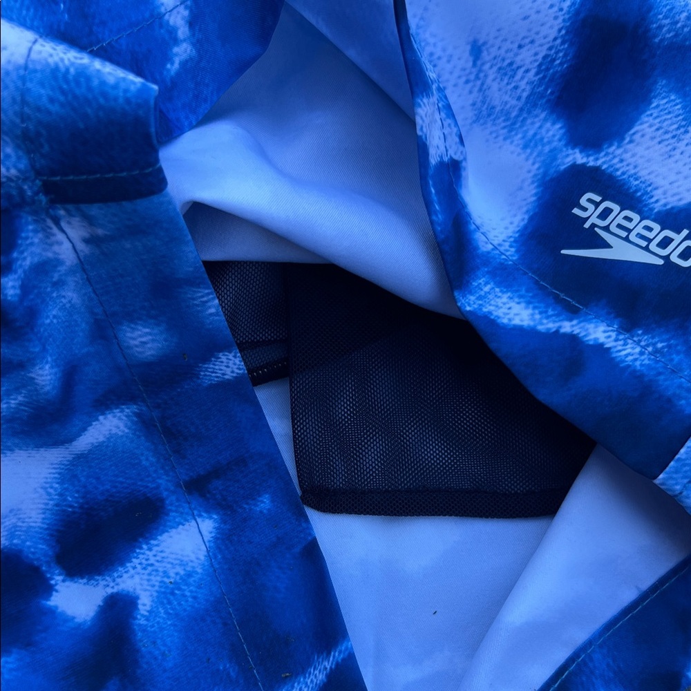 Speedo Men's Tie-Dye Blue Swim Trunks - Picture 5 of 8